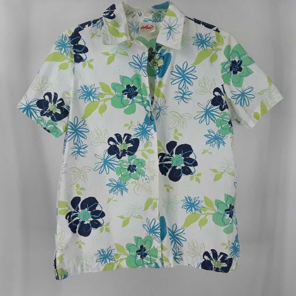 Chic Comfort Collection Short Sleeve Top Sz Small